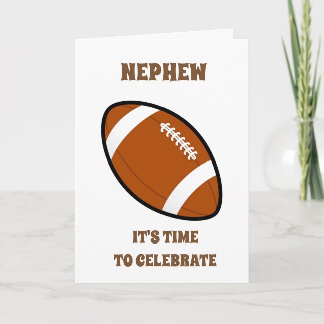 TARJETA FELIZ CUMPLEAÑOS ***NEPHEW*** SISTEMA DE FÚTBOL (Anverso)