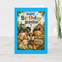 Feliz Cumpleaños Nieto Animales de Granja