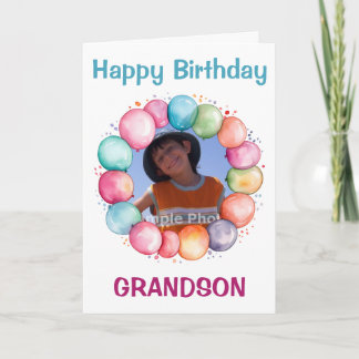 Tarjeta Feliz Cumpleaños Nieto Foto Personalizada