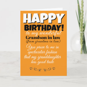Tarjeta Feliz cumpleaños nieto político