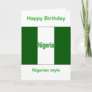 Tarjeta Feliz cumpleaños Nigeria