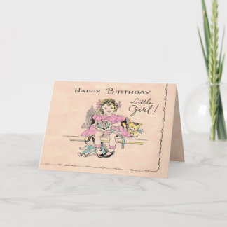 Tarjeta ¡Feliz cumpleaños, niña pequeña!