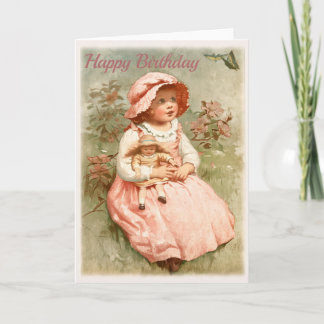 Tarjeta Feliz cumpleaños - niño que lleva a cabo diseño