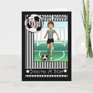 Tarjeta Feliz cumpleaños, No1 fútbol, fútbol