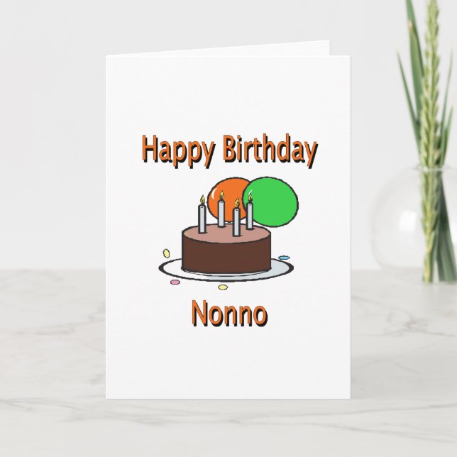 Tarjeta Feliz cumpleaños no abuelo italiano cumpleaños Des (Anverso)