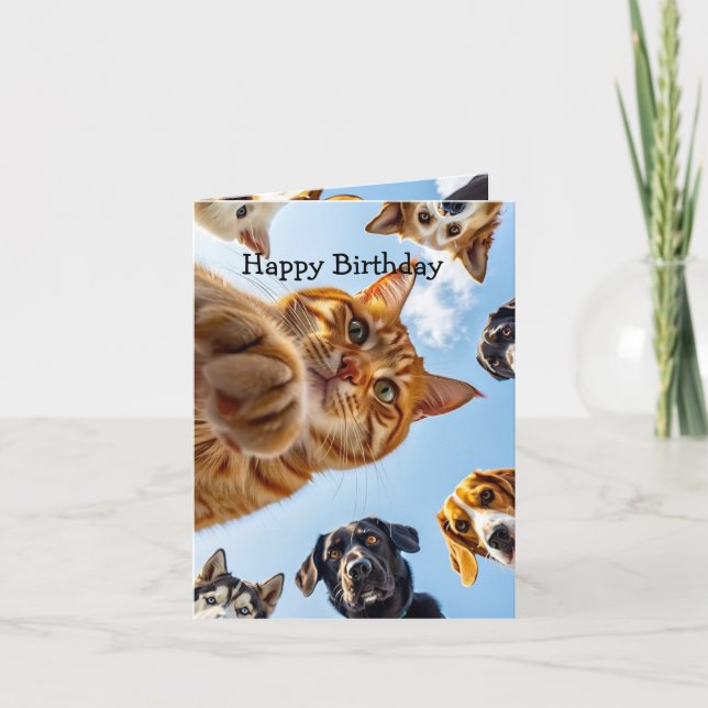 Tarjeta Feliz Cumpleaños No es Agradable Sorprender a la G (Anverso)