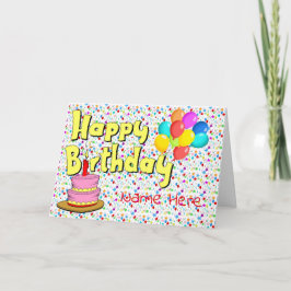 Tarjeta Feliz cumpleaños/nombre