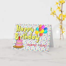 Tarjeta Feliz cumpleaños/nombre