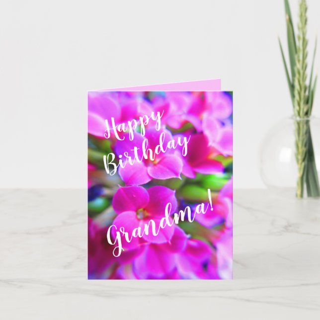 Tarjeta Feliz cumpleaños nombre personalizado Flores rosas (Anverso)