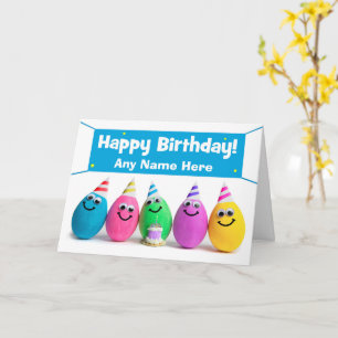 Tarjeta Feliz Cumpleaños Nombre Personalizado Huevo Humor