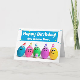 Tarjeta Feliz Cumpleaños Nombre Personalizado Huevo Humor