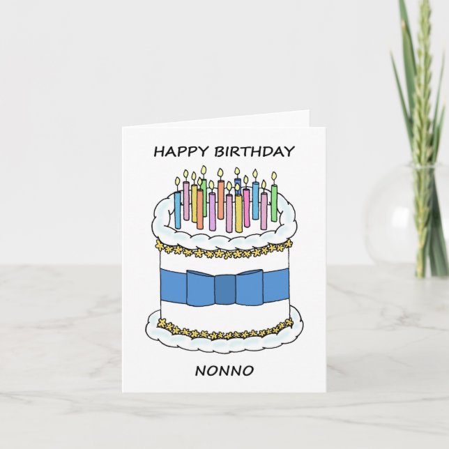 Tarjeta Feliz cumpleaños Nonno (Anverso)