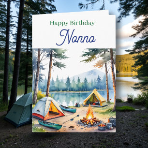 Tarjeta Feliz Cumpleaños Nonno   Poema de Camping