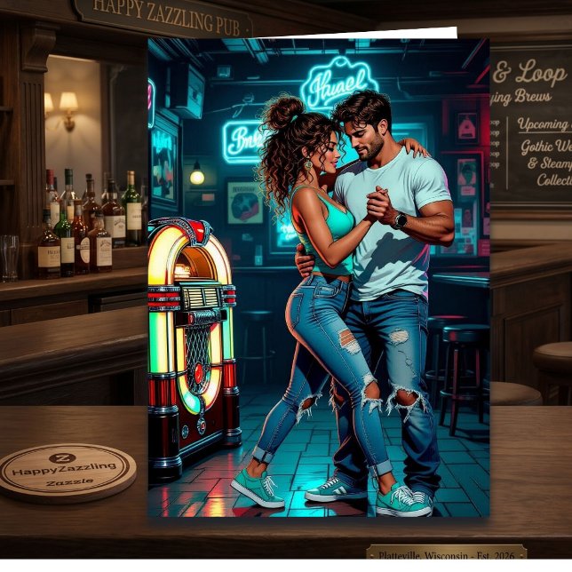 Tarjeta Feliz Cumpleaños | Novio Novia Romántico (Subido por el creador)