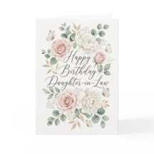 Feliz Cumpleaños Nuera Elegante Floral Verde