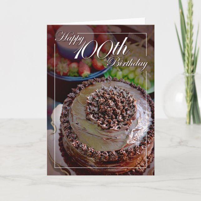 Tarjeta Feliz cumpleaños número 100 (Anverso)