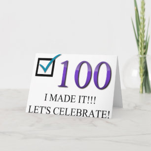 Tarjeta Feliz cumpleaños número 100