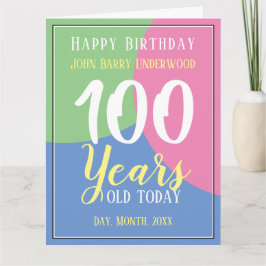 Tarjeta Feliz cumpleaños número 100