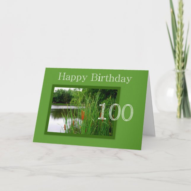 Tarjeta Feliz cumpleaños número 100 (Anverso)