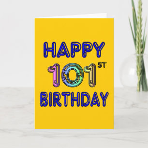 Tarjeta Feliz cumpleaños número 101