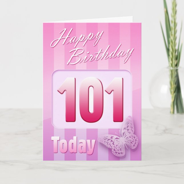 Tarjeta Feliz cumpleaños número 101 a la abuela madre de l (Anverso)