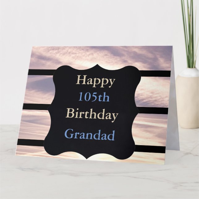 Tarjeta Feliz cumpleaños número 105 (Anverso)