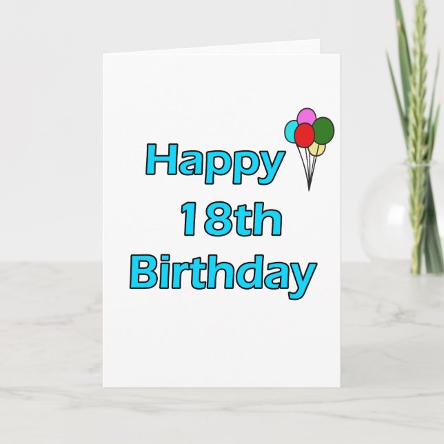 Tarjeta Feliz cumpleaños número 18 (Anverso)