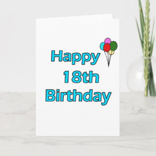 Tarjeta Feliz cumpleaños número 18
