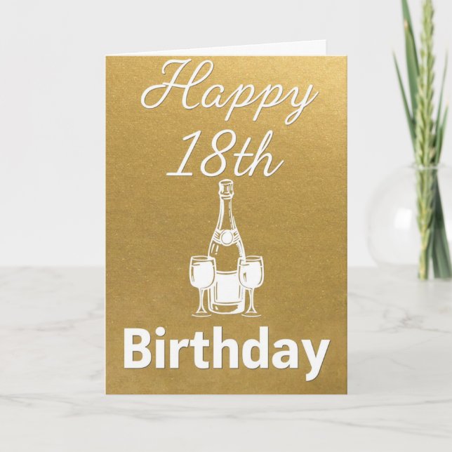 Tarjeta Feliz cumpleaños número 18 (Anverso)