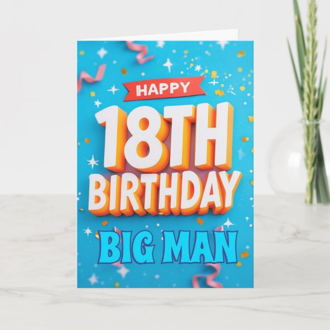 Tarjeta Feliz cumpleaños número 18 (Anverso)