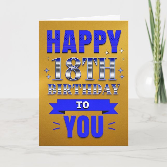 Tarjeta Feliz cumpleaños número 18 (Anverso)