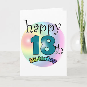 Tarjeta Feliz cumpleaños número 18