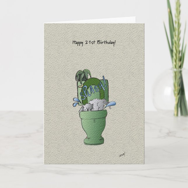 Tarjeta ¡Feliz cumpleaños número 21! (Anverso)