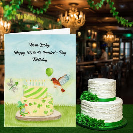 Tarjeta Feliz cumpleaños número 30 día de San Patricio