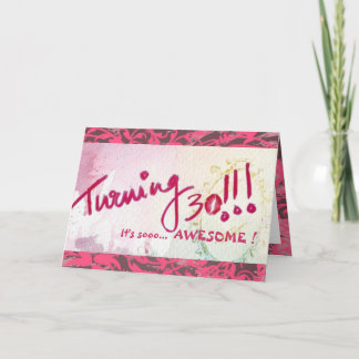 Tarjeta ¡Feliz cumpleaños número 30, hermana! personalizab