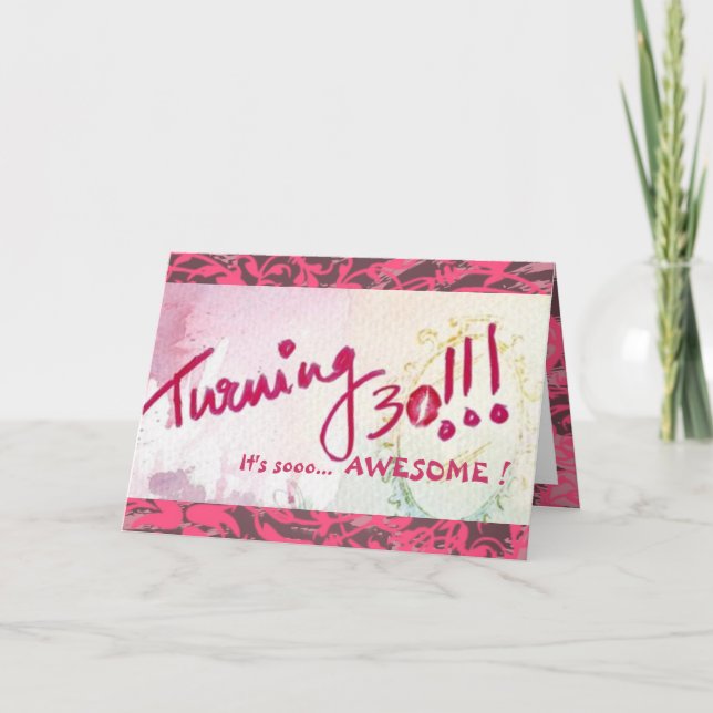 Tarjeta ¡Feliz cumpleaños número 30, hermana! personalizab (Anverso)