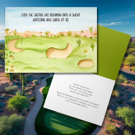 Tarjeta Feliz cumpleaños número 35 Desert Golf Course Wate