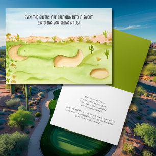 Tarjeta Feliz cumpleaños número 35 Desert Golf Course Wate