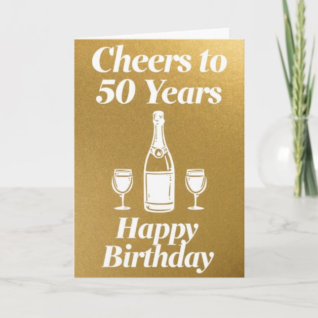 Tarjeta Feliz cumpleaños número 50 (Anverso)