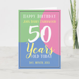 Tarjeta Feliz cumpleaños número 50