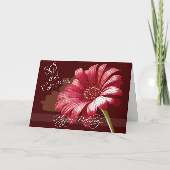 Tarjeta Feliz cumpleaños número 50 (Anverso)