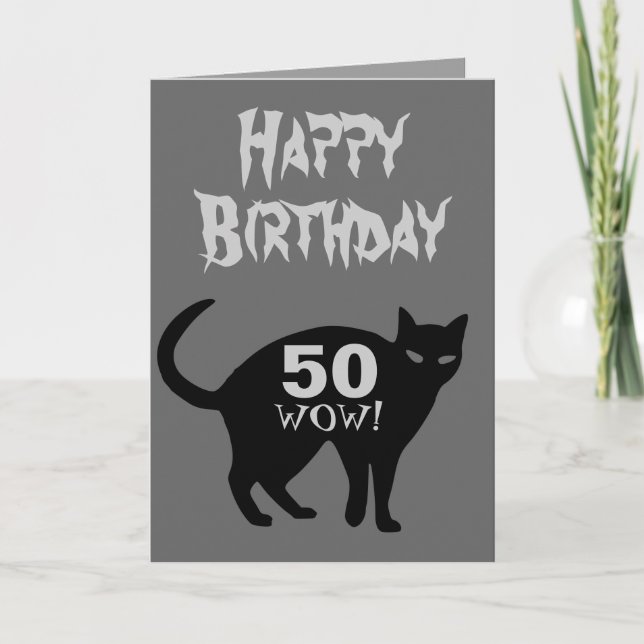 Tarjeta Feliz cumpleaños número 50. (Anverso)