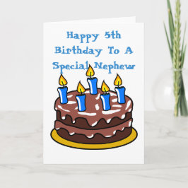 Tarjeta Feliz cumpleaños número 5 a un sobrino especial pa