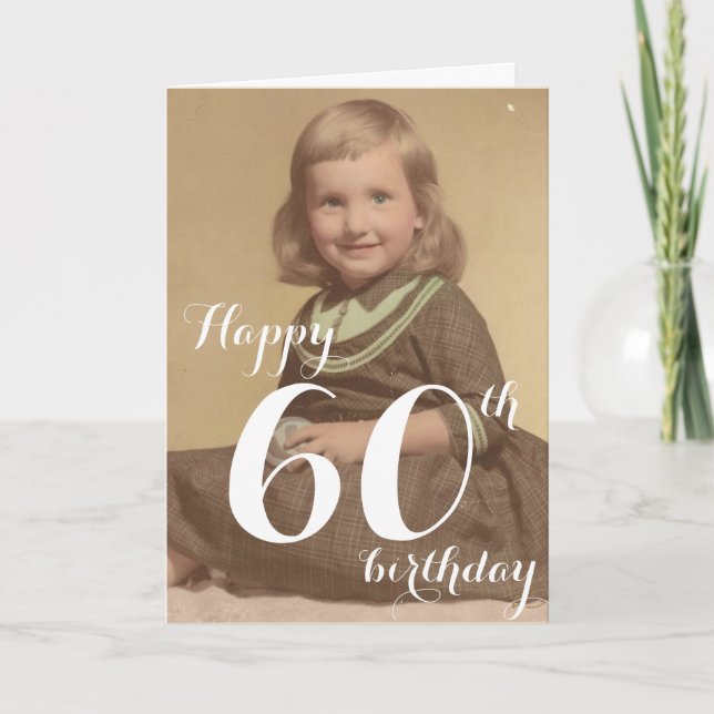 Tarjeta Feliz cumpleaños número 60 (Anverso)