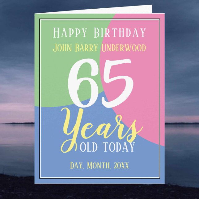 Tarjeta Feliz cumpleaños número 65 (Subido por el creador)
