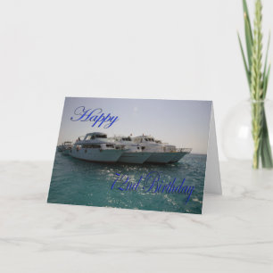 Tarjeta Feliz cumpleaños número 72 Barcos de buceo