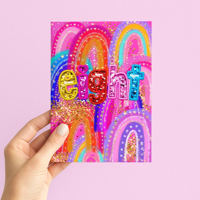 Tarjeta Feliz cumpleaños número 8 niñas (Subido por el creador)