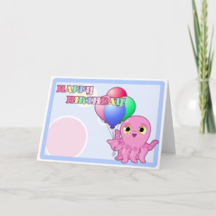 Tarjeta Feliz cumpleaños Octopus Card