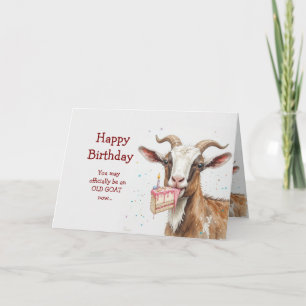 Tarjeta Feliz Cumpleaños Oficialmente Cabra Vieja que amam