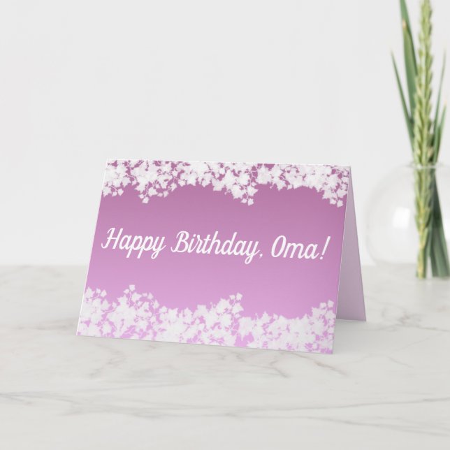 Tarjeta ¡Feliz cumpleaños, Oma! (Anverso)